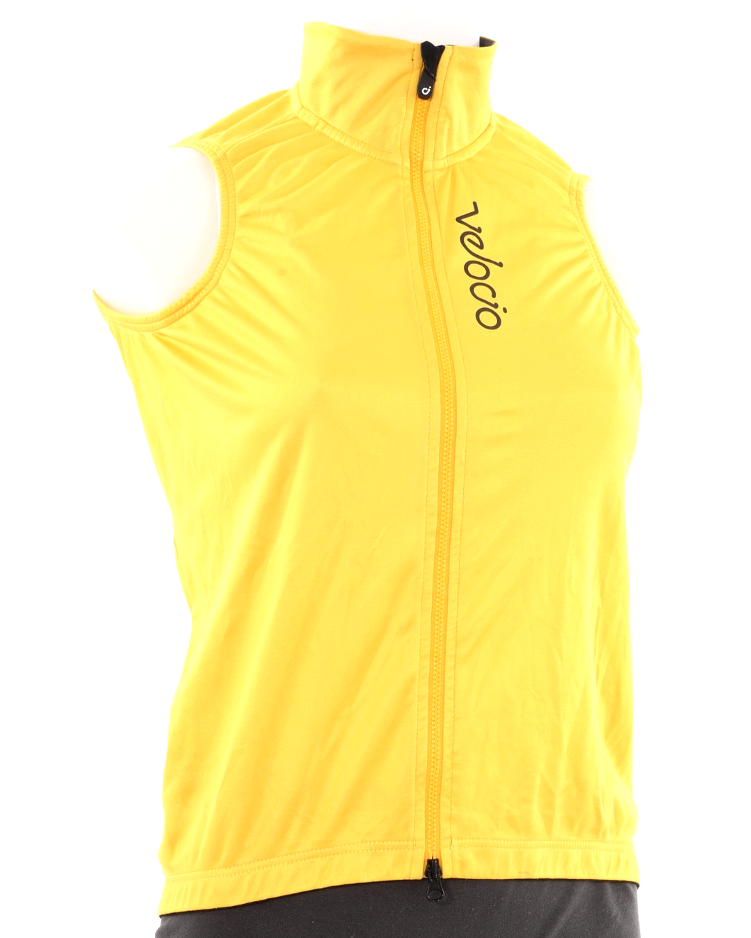 Velocio Wind Cycling Vest Women XS Yellow Road Bike Gravel Race Mountain