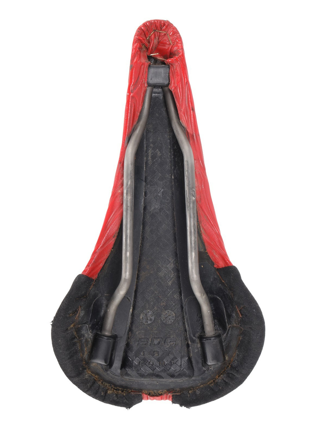 SDG Ventura Comp Ti Mountain Bike Saddle 7 x 7 Ti Rail RED BMX Vintage