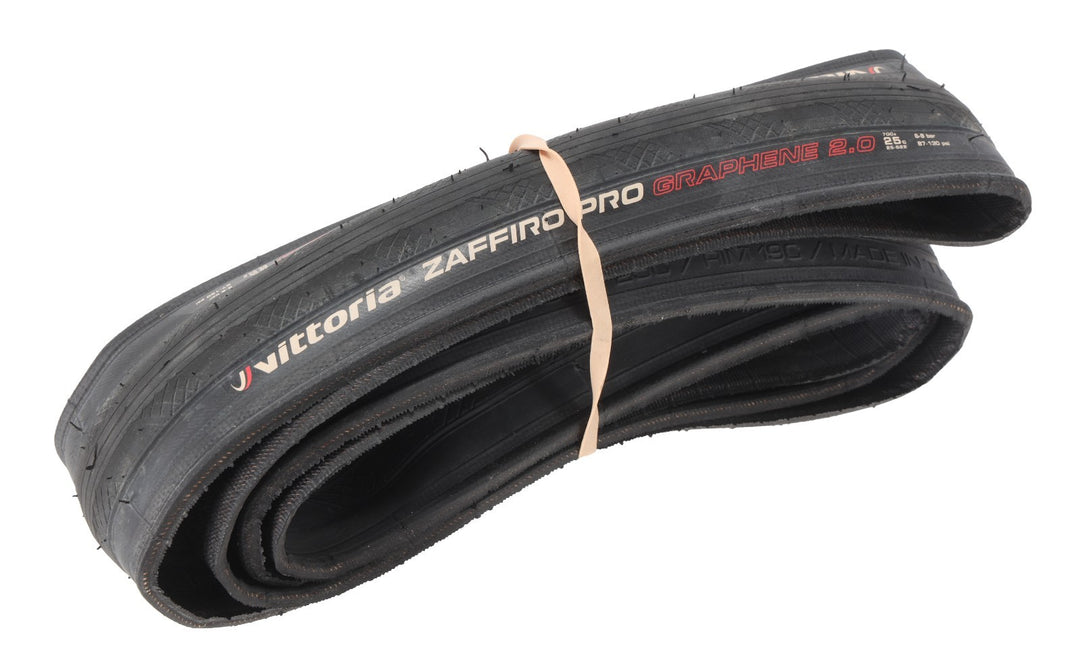 Vittoria Zaffiro Pro Clincher Road Bike Tire 700 x 25c BLACK Graphene 2.0 Tri TT