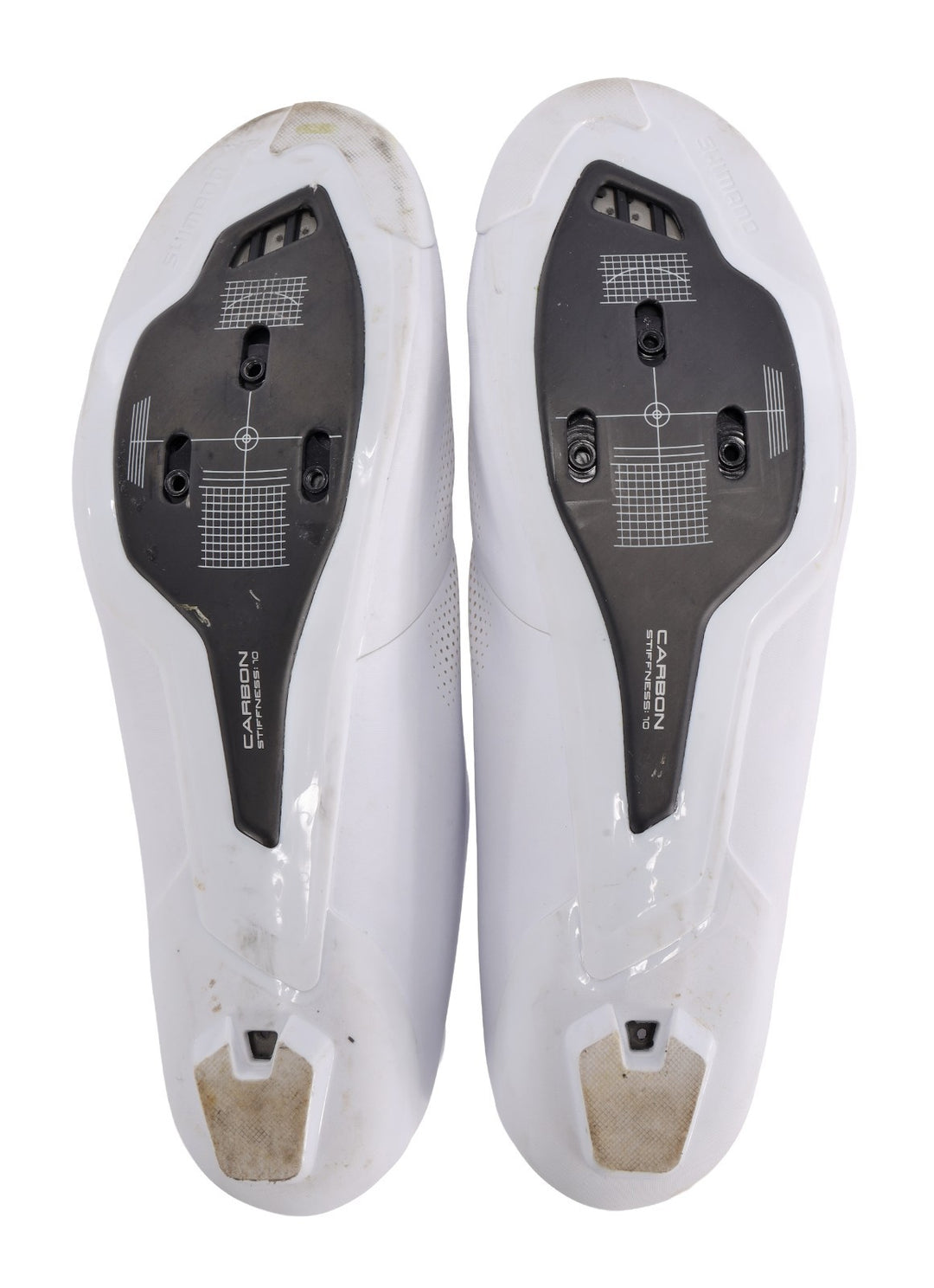 Shimano SH-RC703 Mens Carbon Road Bike Shoes Wide EU 44 US 10 WHITE BOA