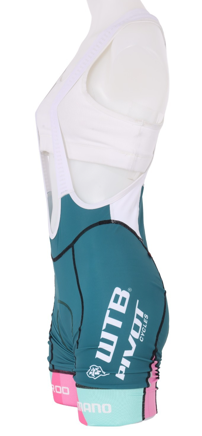 Jakroo Solar WTB Shimano Bib Shorts Women MEDIUM Green Cycling Mountain Bike