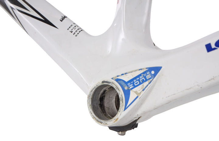 LOOK KG486 Carbon Road Race Bike Frameset White/Blue QR Rim Brake 55cm 700c 2004