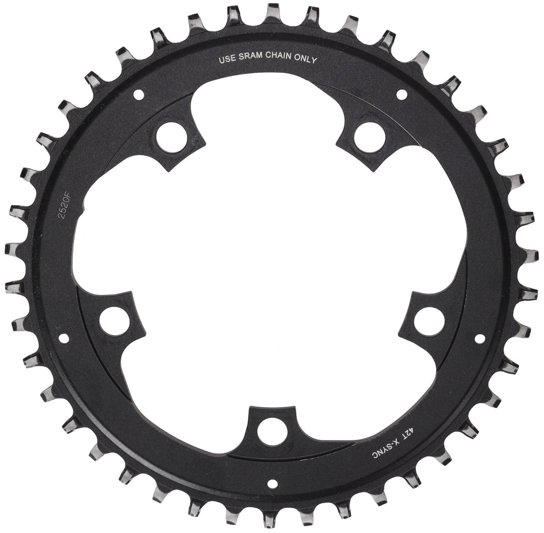 SRAM 42T X-Sync 1 x 11 Speed Gravel Bike Chainring 110mm BCD 5-Bolt Cyclocross