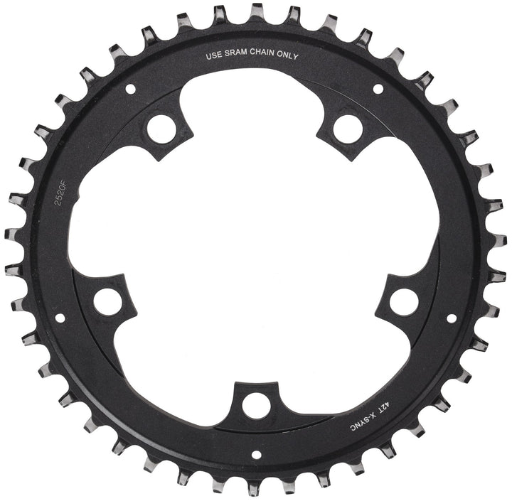 SRAM 42T X-Sync 1 x 11 Speed Gravel Bike Chainring 110mm BCD 5-Bolt Cyclocross