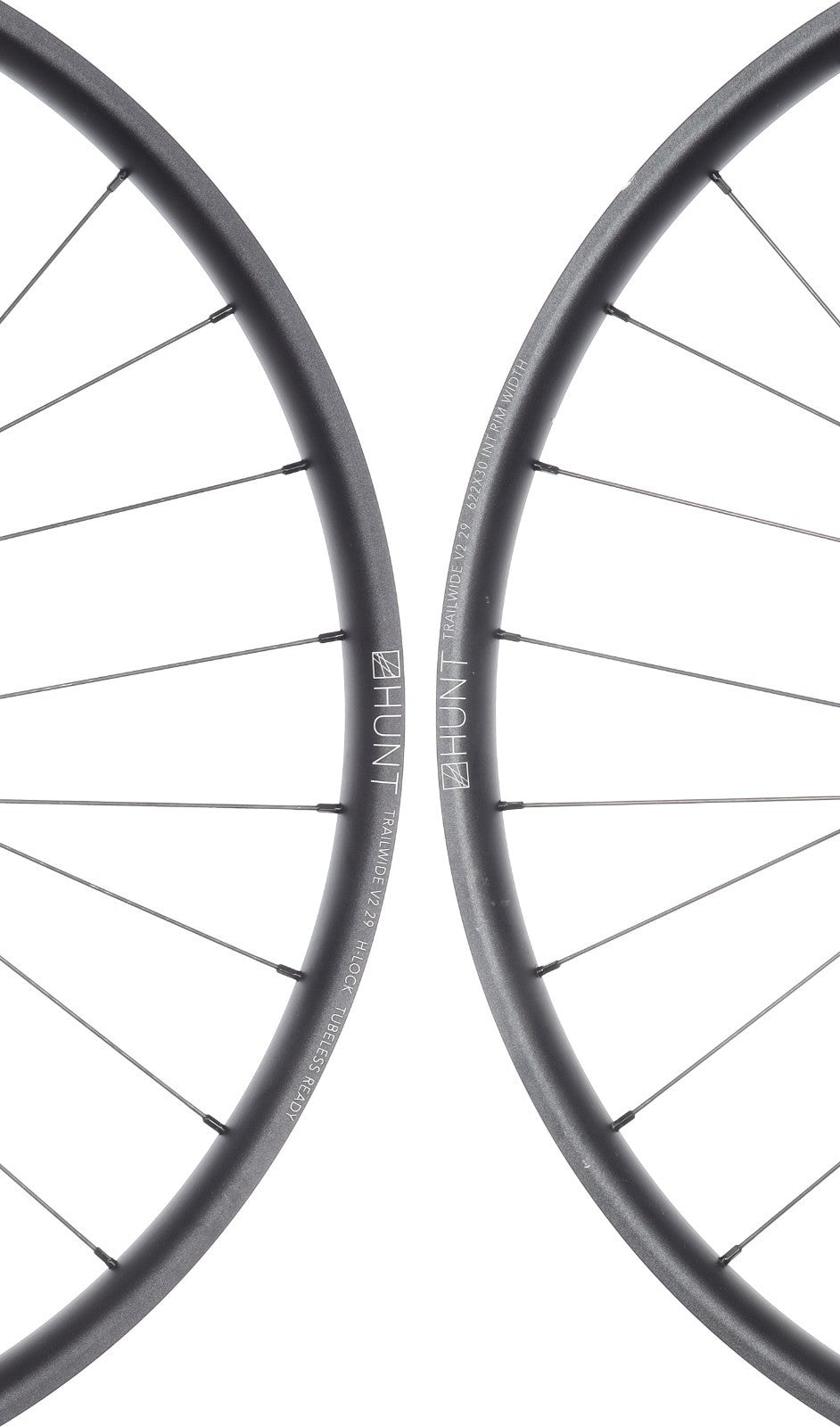 HUNT Trail Wide V2 29 Disc Alloy Tubeless Wheelset 110x 148mm 6B Shimano 11 Spd