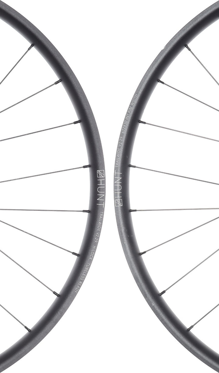 HUNT Trail Wide V2 29 Disc Alloy Tubeless Wheelset 110x 148mm 6B Shimano 11 Spd