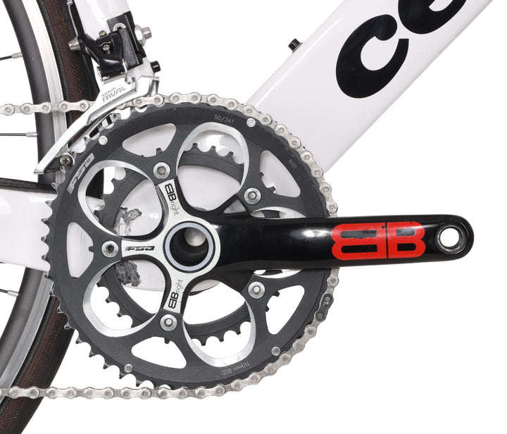 Cervelo S5 Team Carbon Road Bike 2x 10 Speed 61cm SRAM WHITE 700c Rim QR 2012