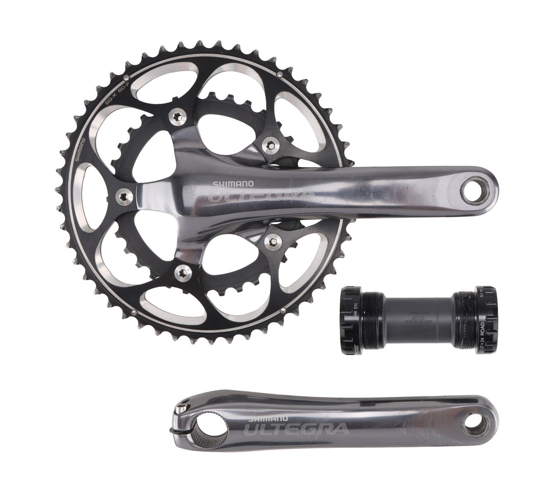 Shimano Ultegra FC-6650 2 x 10 Spd Compact Road Bike Crankset 175mm 50/34T w/ BB
