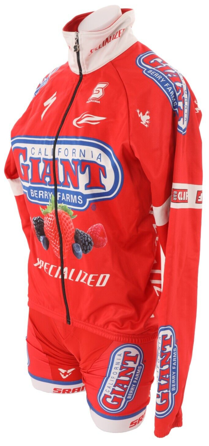 Cuore California Giant Berry Farms Pro Cycling Kit Women SMALL Jacket Vest Zipp