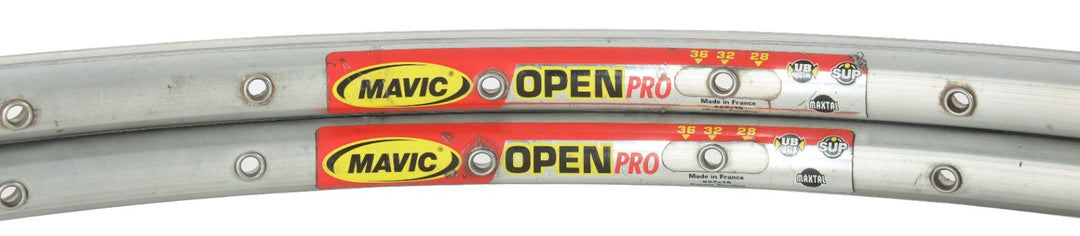 Mavic Open Pro 700c Alloy Clincher Rims 1 PAIR 32H SILVER Road Bike QR Rim Brake