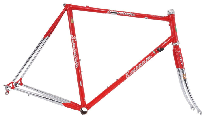 Simoncini Steel Road Bike Frameset 56cm RED 700c Columbus SLX Campagnolo Vintage