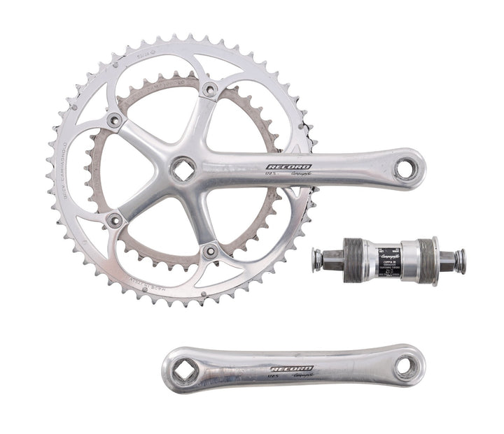Campagnolo Record 2 x 10 Spd Road Bike Crankset & BB 172.5mm 53/39T Square Taper