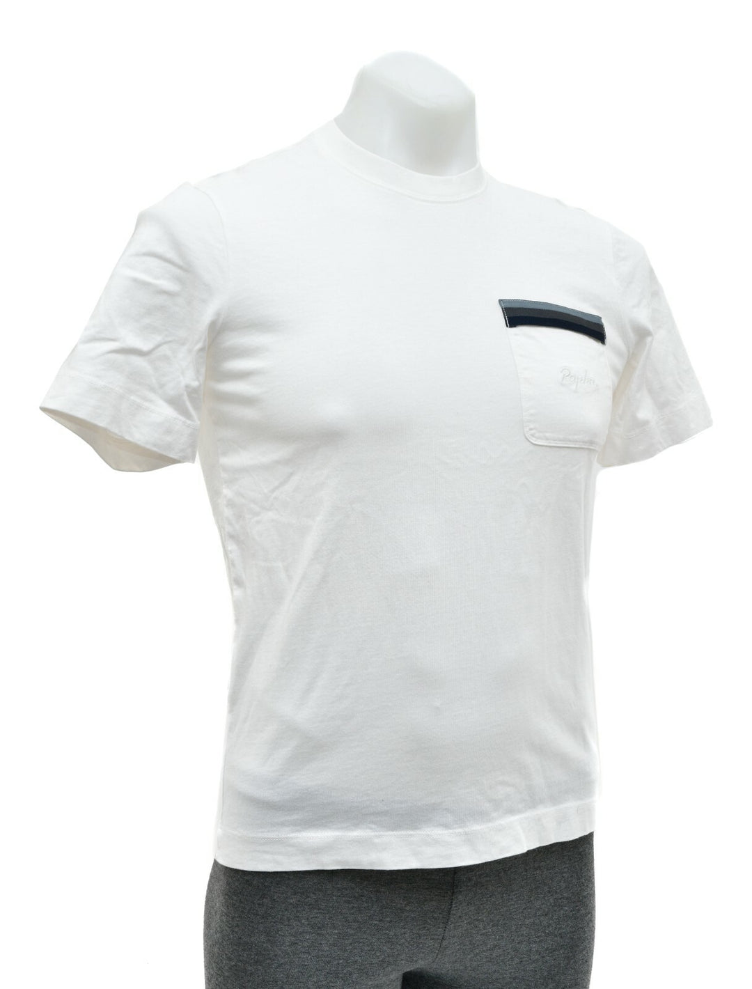 Rapha Logo Pocket T-Shirt Men X-SMALL XS White Cotton Short Sleeve Lifestyle T