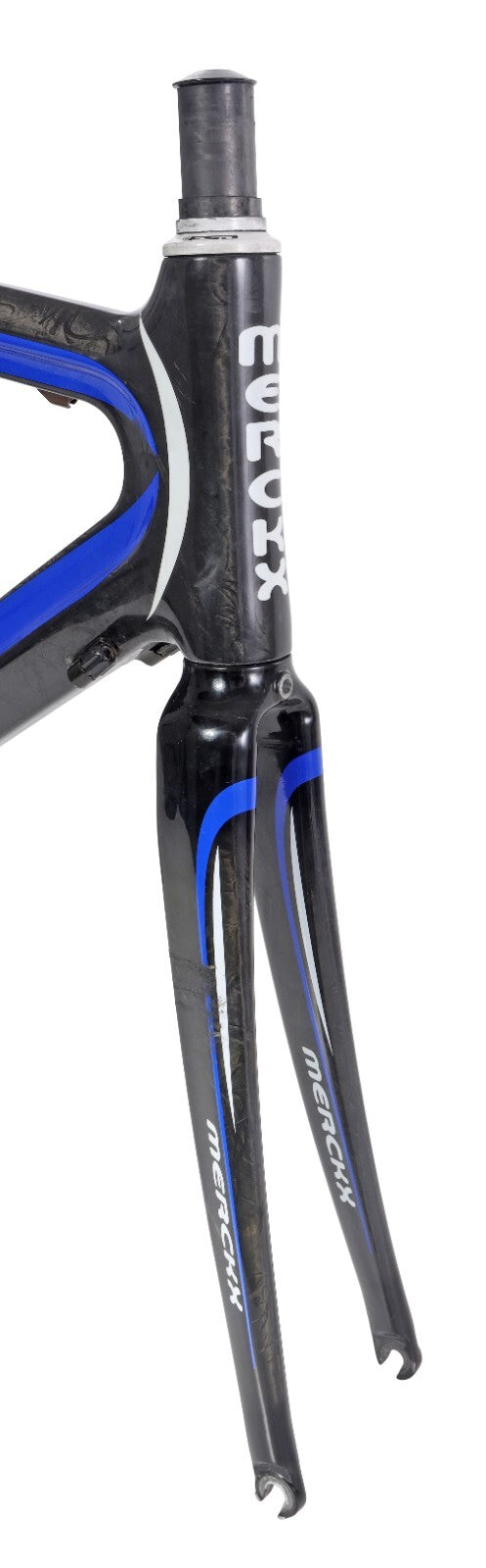 Eddy Merckx LXM Carbon Road Bike Frameset 55cm Sloping BLUE/BLACK QR Rim 2009