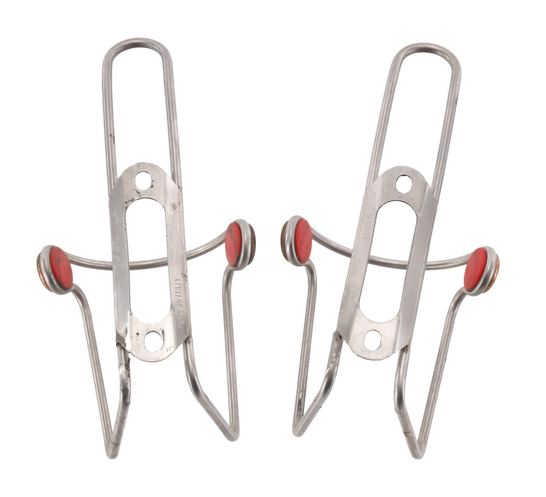 Elite Ciussi Inox Stainless Steel Road Bike Bottle Cage PAIR MTB Cycling Italy