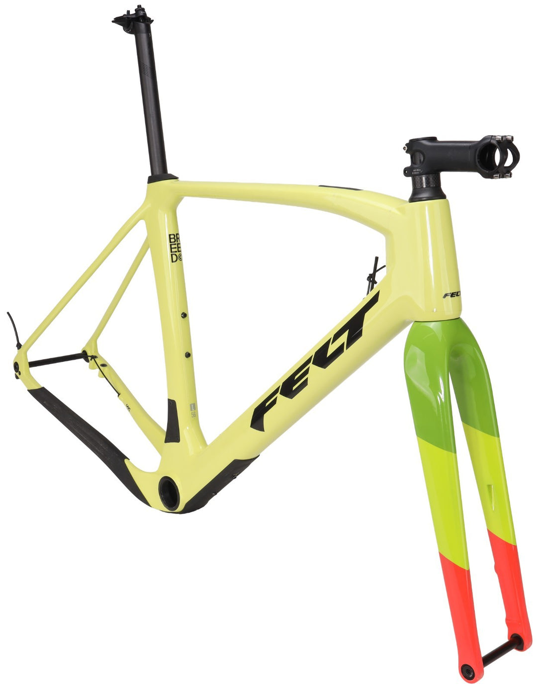 Felt BREED 1.0 UHC Advanced Carbon Disc Gravel Frameset 56cm LIMELIGHT 700c 2023