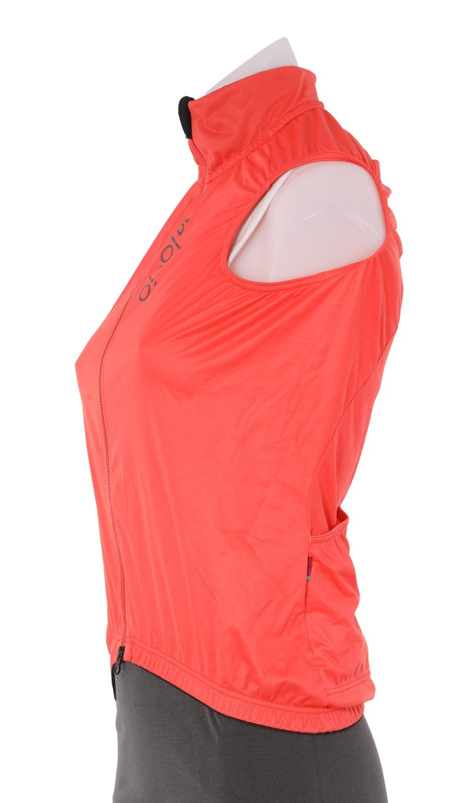 Velocio Cycling Wind Vest Women SMALL Orange Road Bike Gravel Mountain Packable