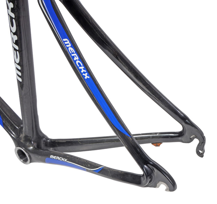 Eddy Merckx LXM Carbon Road Bike Frameset 55cm Sloping BLUE/BLACK QR Rim 2009