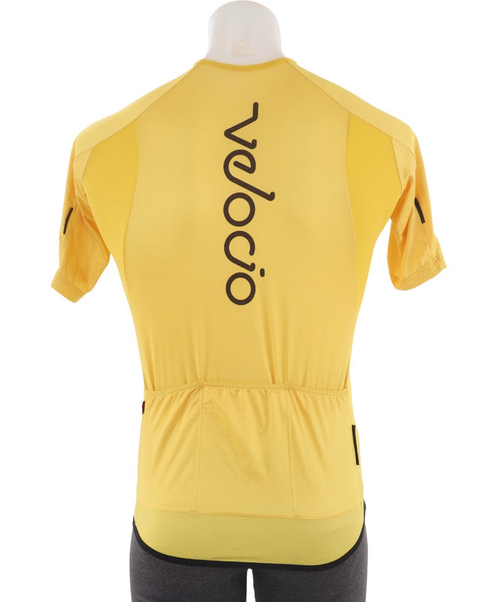 Velocio Radiator Mesh Short Slv Jersey Men MEDIUM Yellow Road Gravel Road Bike