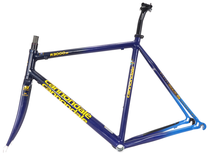 Cannondale R3000si CAAD5 Alloy Frameset TIME Carbon 56cm BLUE 700c Rim QR 2002