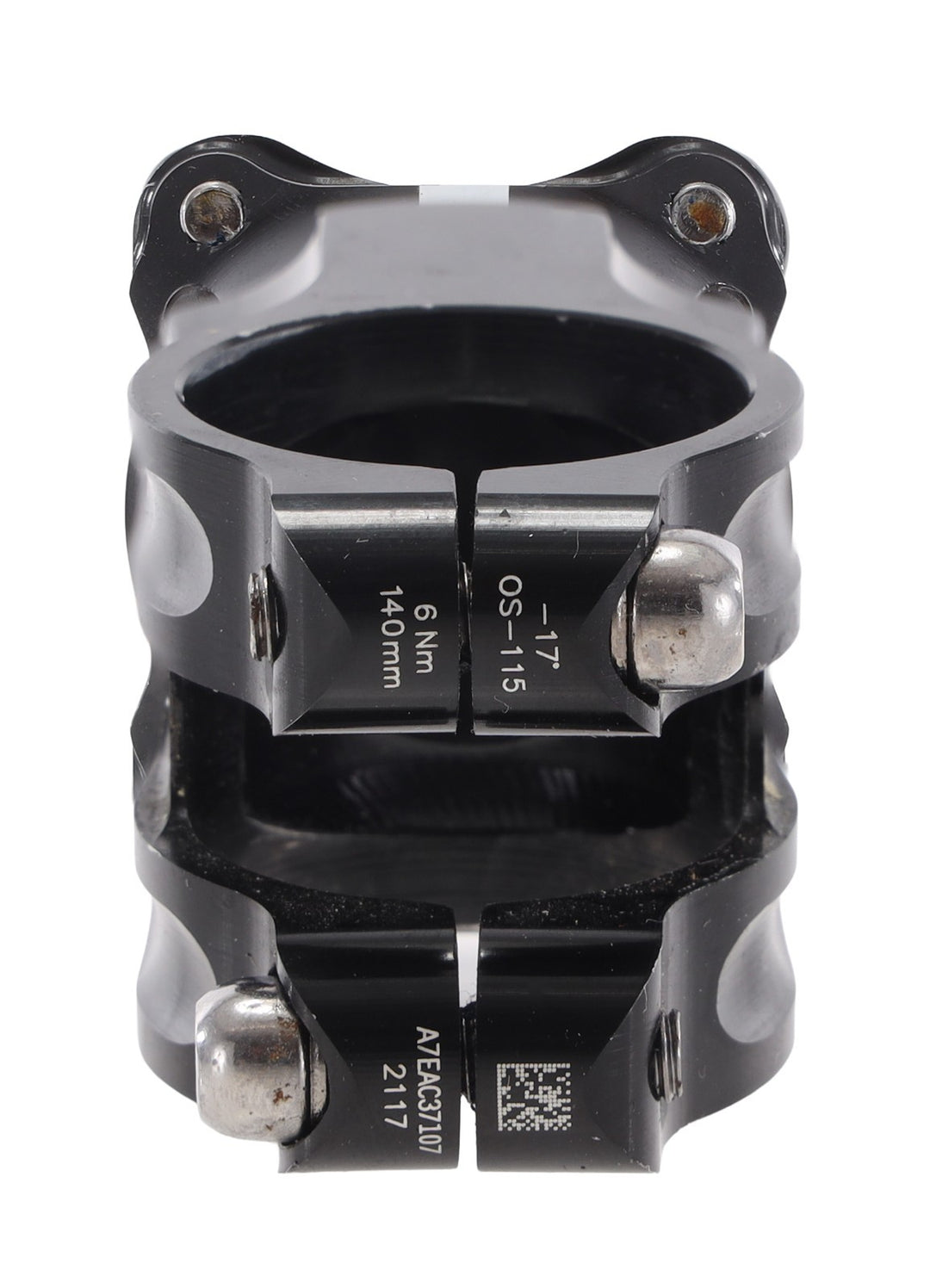 FSA Team Issue Alloy Road Bike Stem 31.8x 140mm w/ Carbon Plate 17º Black 1-1/8"