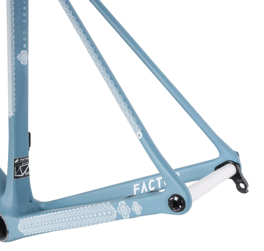 Factor O2 VAM Disc Premium Carbon Road Bike Frameset 58cm Ornate Azure 2023