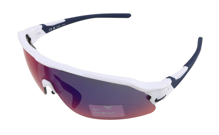 Nike Flyfree Shield Team Sunglasses Max Pro Lens WHITE/NAVY Cycling Running