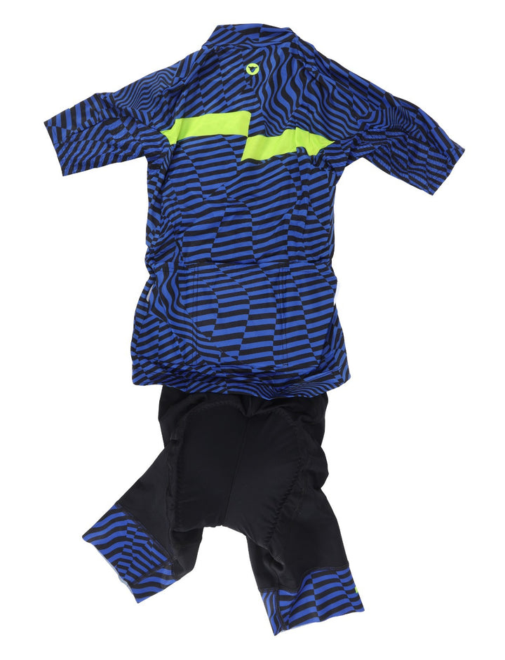 Black Sheep Man Ride Short Sleeve Cycling Kit Men XXS Black/Blue Road Bike