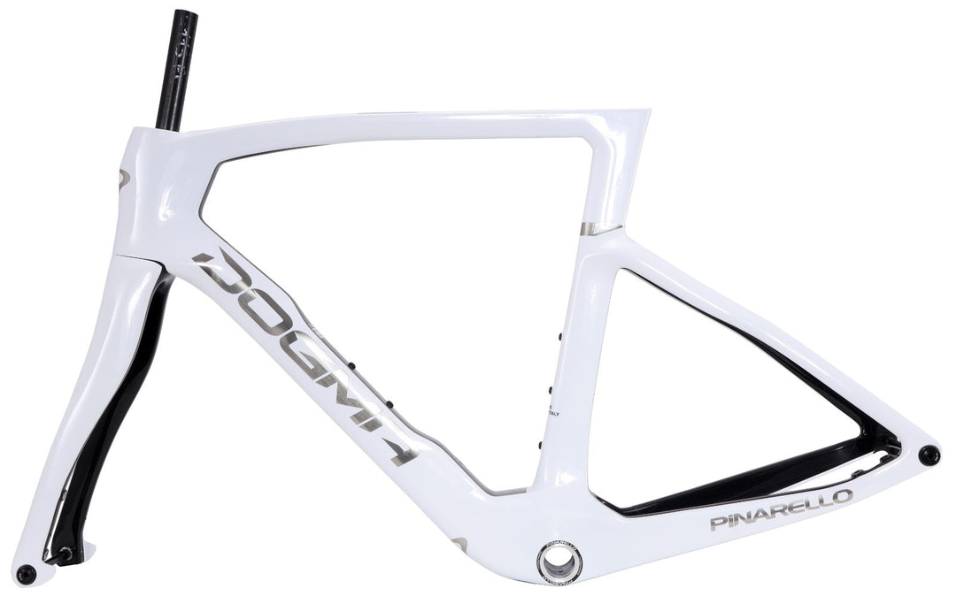 Pinarello Dogma F Disc Carbon Road Bike Frameset 54cm Crystal White Italy 2023