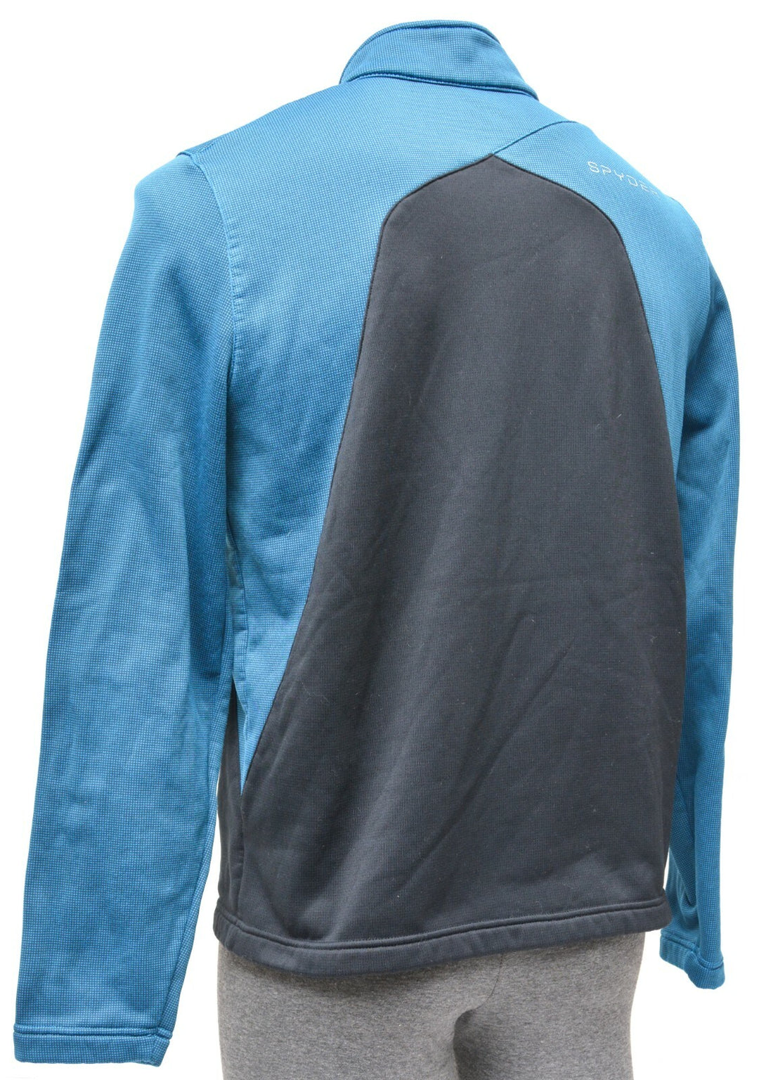 Spyder Capital Fleece 1/2 Zip Hard Face Jacket Men MEDIUM Blue Ski Hike Outdoors
