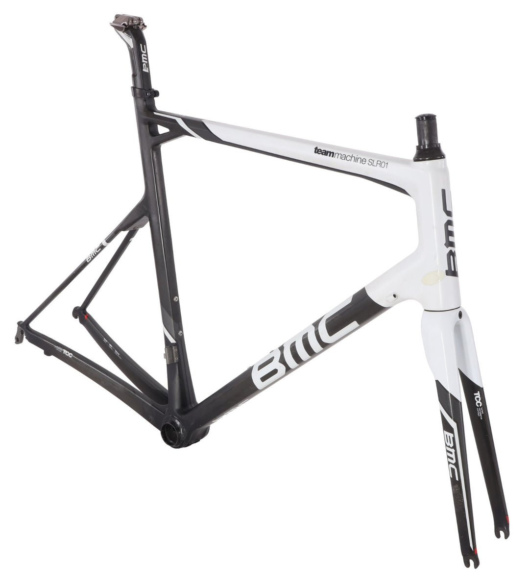 BMC Teammachine SLR01 TCC Carbon Road Bike Frameset 60cm Black/White Rim QR 2013