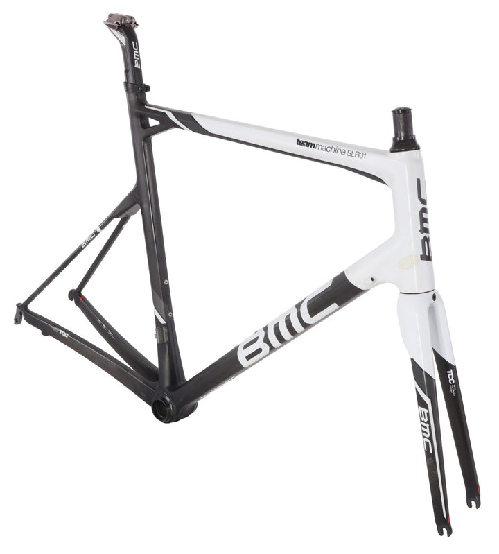 BMC Teammachine SLR01 TCC Carbon Road Bike Frameset 60cm Black/White Rim QR 2013
