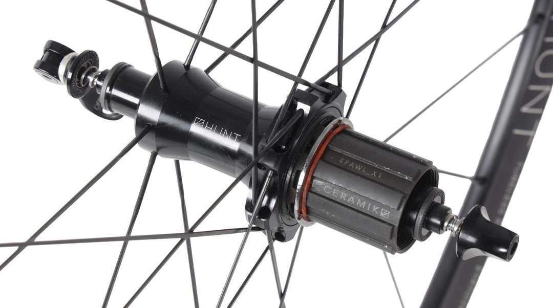 HUNT Race Aero Wide Alloy Tubeless Road REAR Wheel Shimano 11 Speed 700c QR Rim