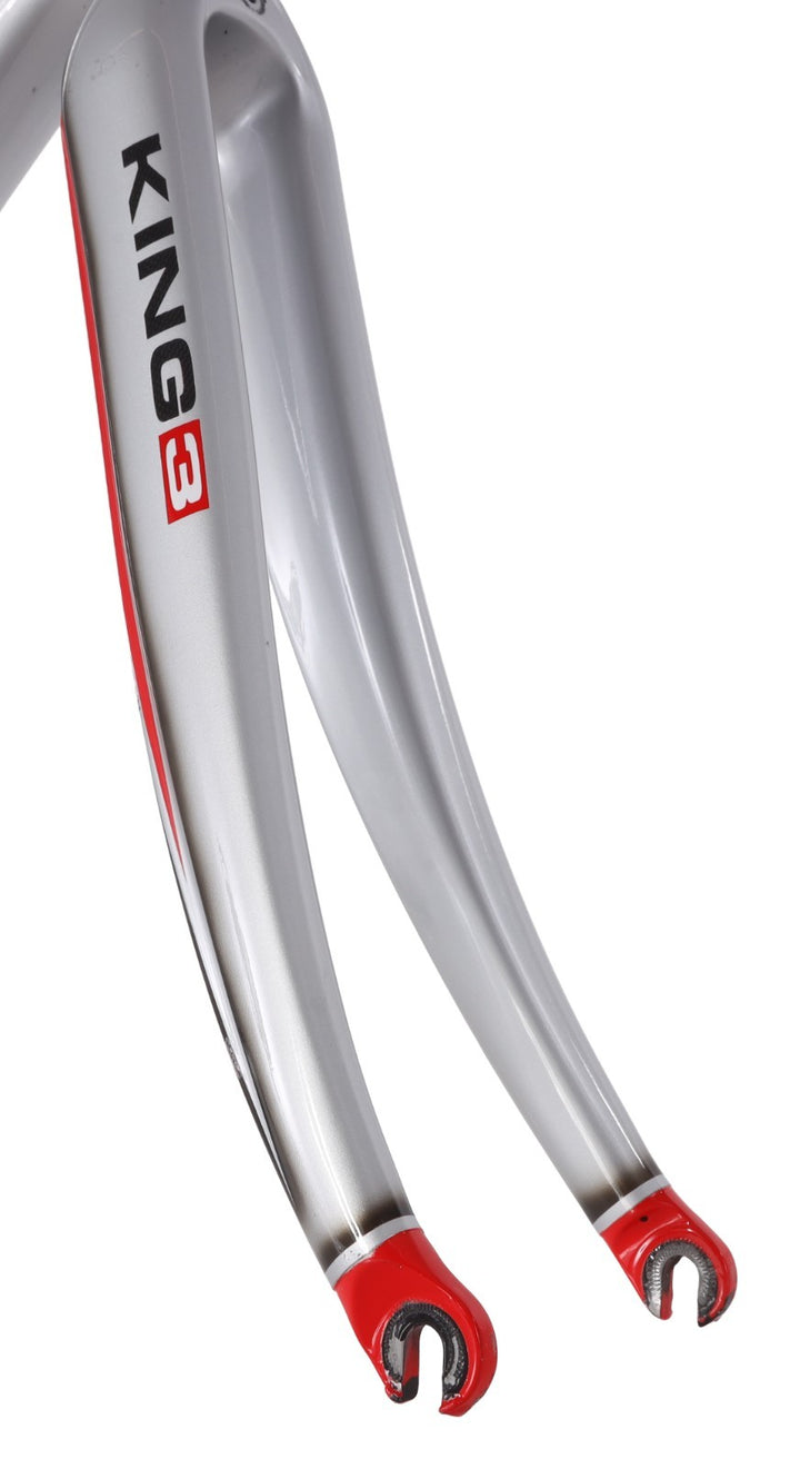 De Rosa King 3 Carbon Road Bike Frameset XXL 73cm Silver Rim Brake QR K1HM 2010