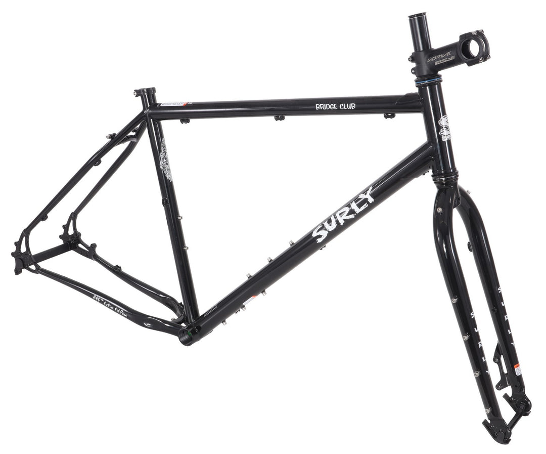 Surly Bridge Club All Road Steel Bike Frameset Large BLACK 700c Touring 4130