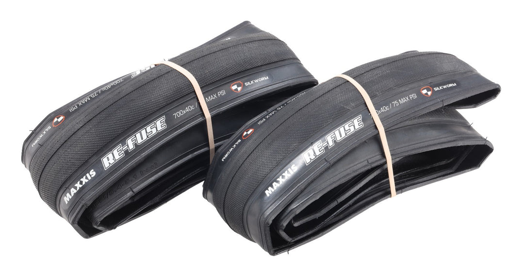 Maxxis Re-Fuse Tubeless Gravel Bike Tires 700 x 40mm PAIR Silkworm BLACK