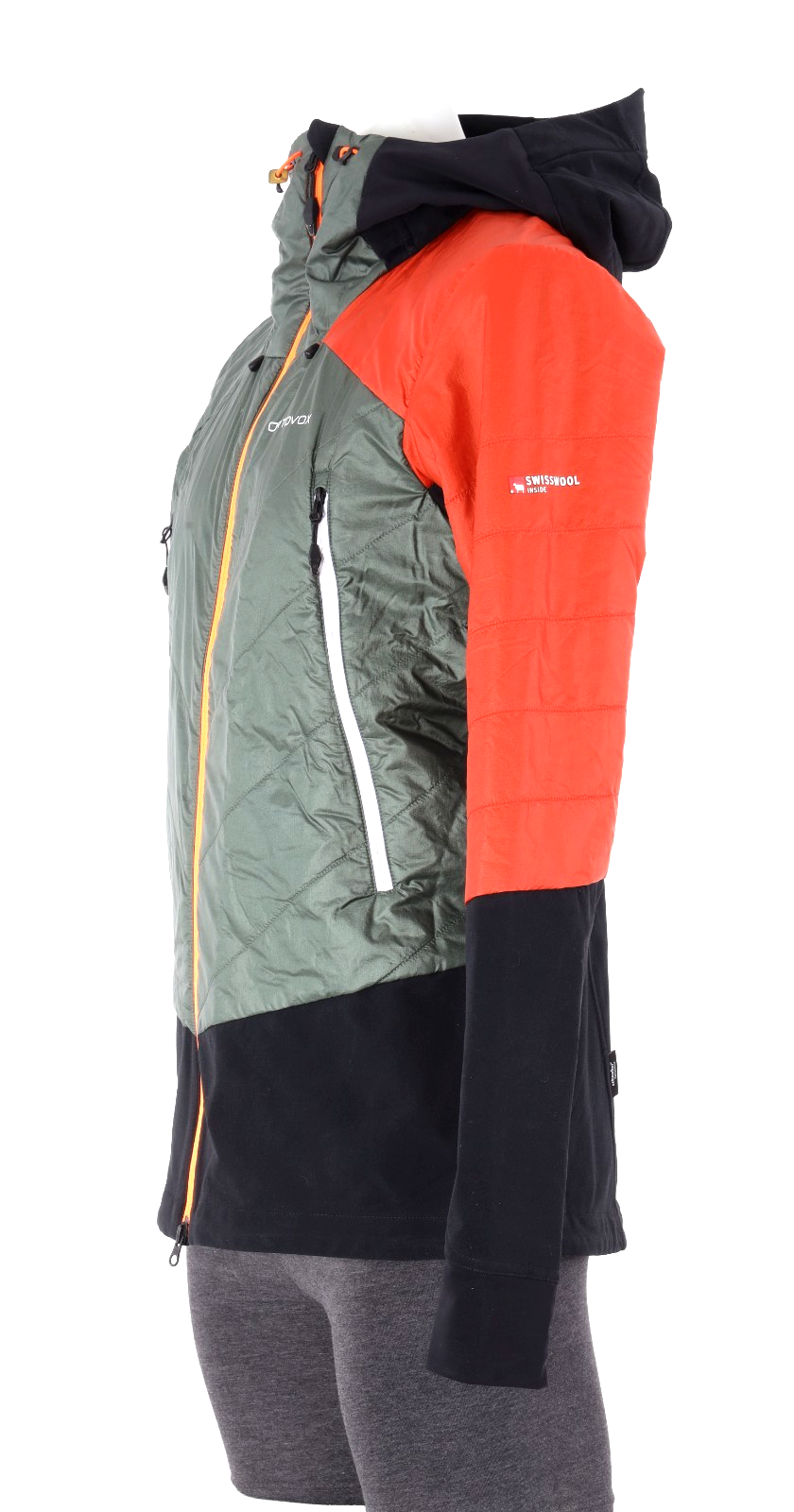 Ortovox SwissWool Piz Palu Jacket Men MEDIUM Green Hood Winter Ski Tour Hiking