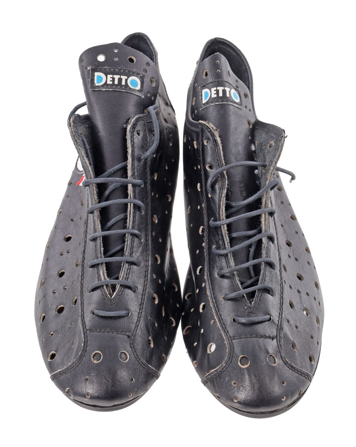 Detto Pietro Art. 74 Road Bike Shoes EU 47 US Men 11.5 BLACK Slotted Vintage