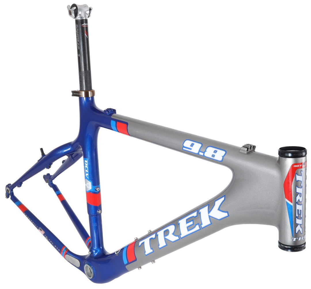 Trek Elite 9.8 OCLV Carbon Mtn Bike Frame 26" LG 19.5" Blue/Silver Pro Team 2005