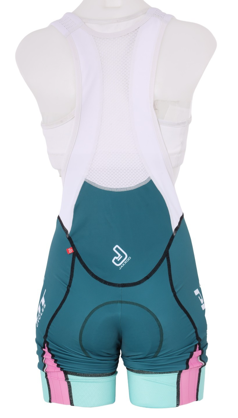 Jakroo Solar WTB Shimano Bib Shorts Women MEDIUM Green Cycling Mountain Bike
