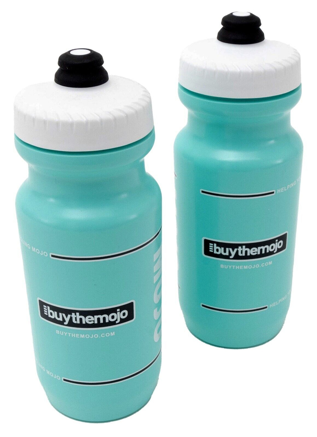 MOJO Specialized Water Bottles 21 Oz CELESTE -or- GREY 2 PACK Cycling Run Hike