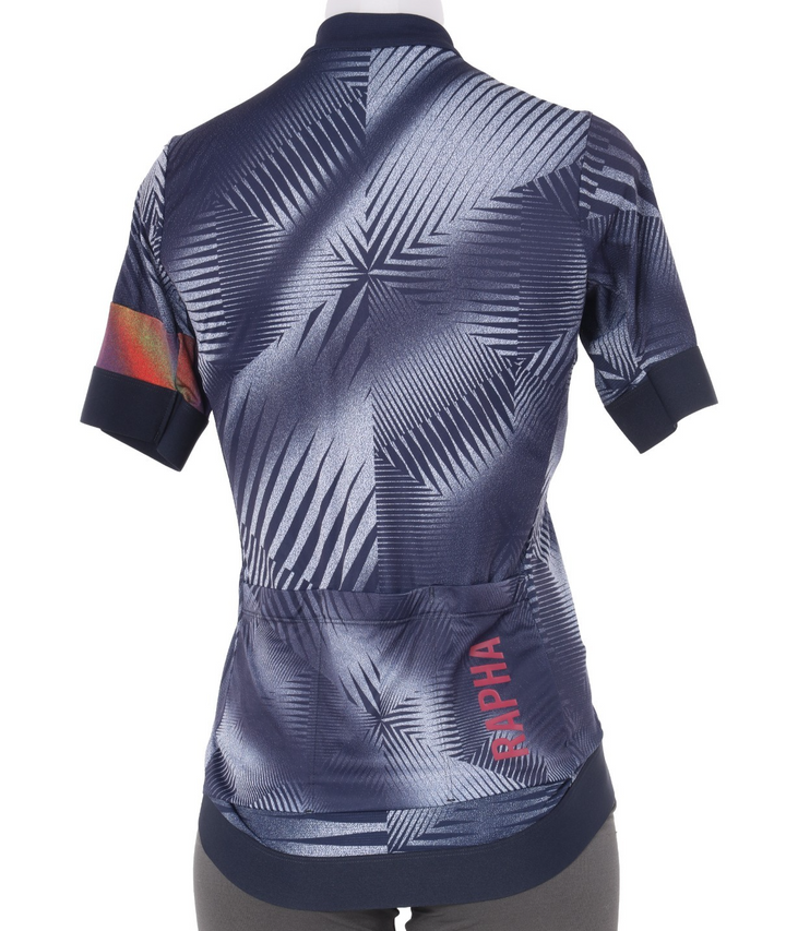 Rapha Pro Team Training Short Sleeve Jersey Women MEDIUM Blue Fade Road Bike