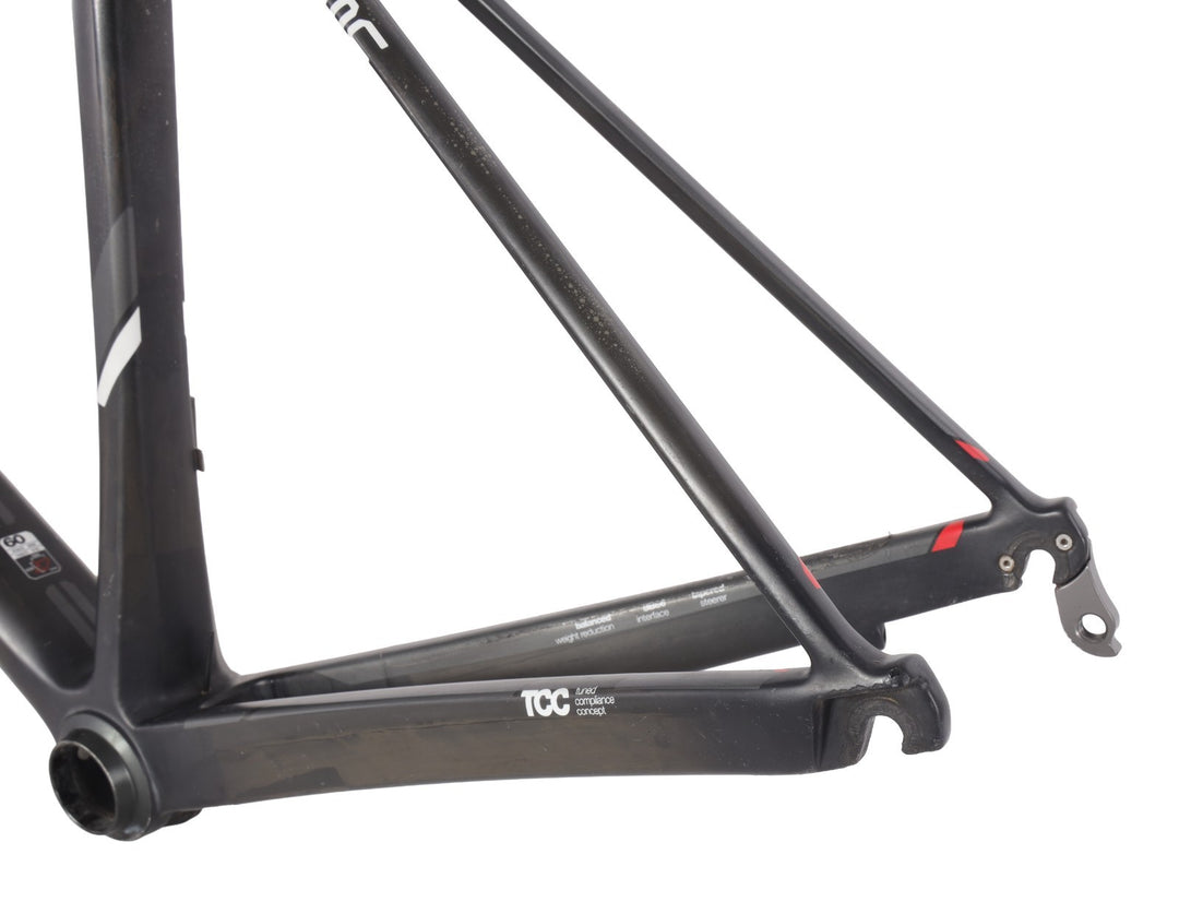 BMC Teammachine SLR01 TCC Carbon Road Bike Frameset 60cm Black/White Rim QR 2013