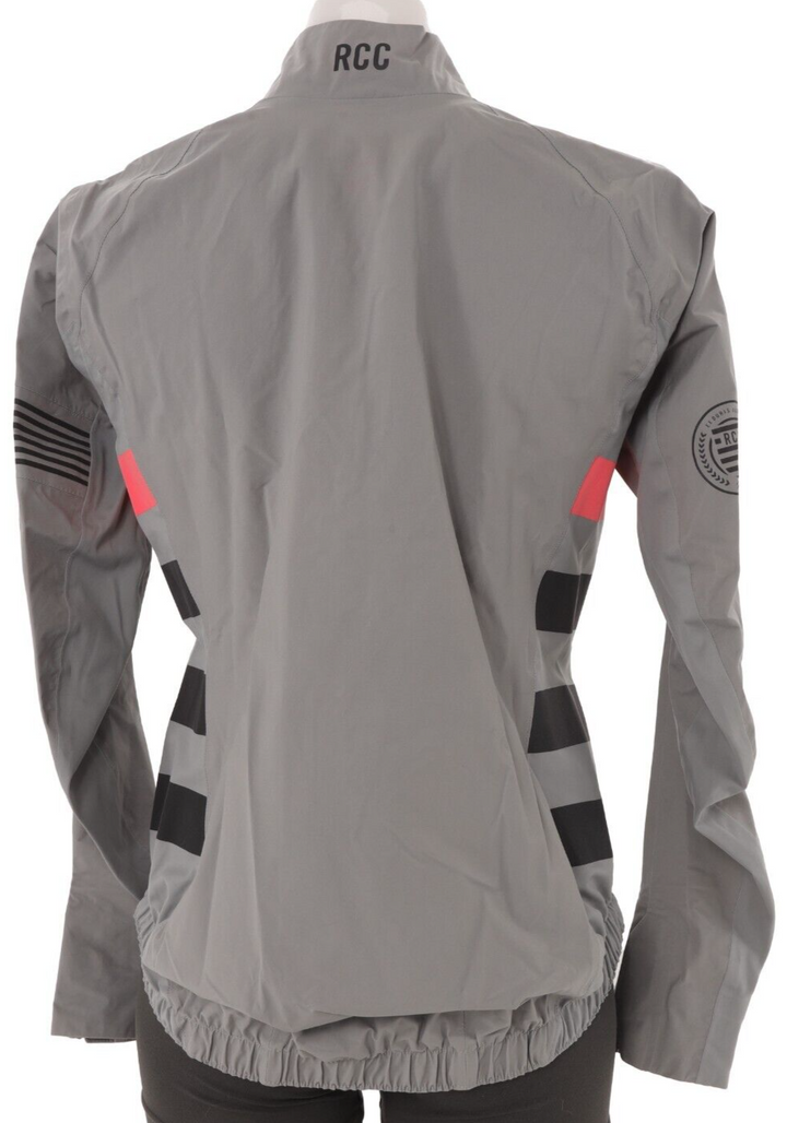 Rapha Women Pro Team RCC Race Cape Rain Jacket MEDIUM Gray Cycling Club Bike