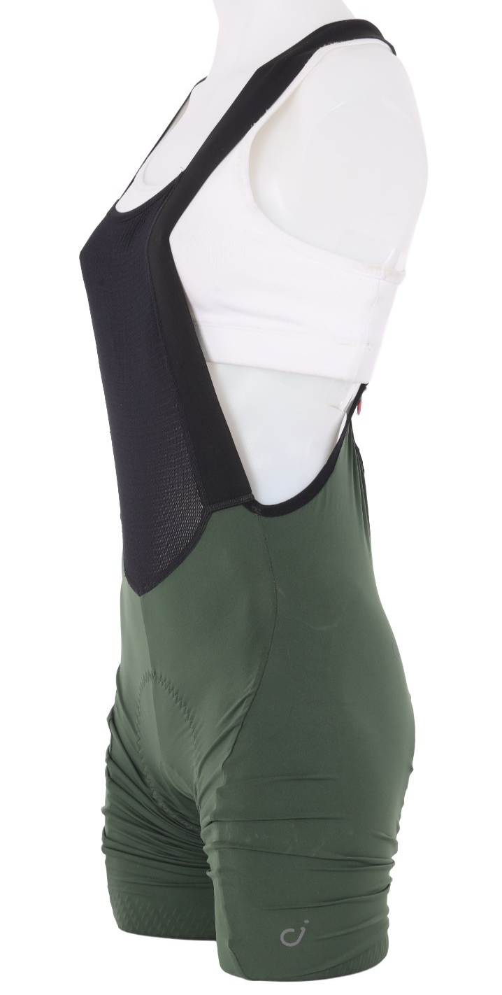 Velocio Luxe Cycling Bib Short Women MEDIUM Green Road Bike Gravel Cycling
