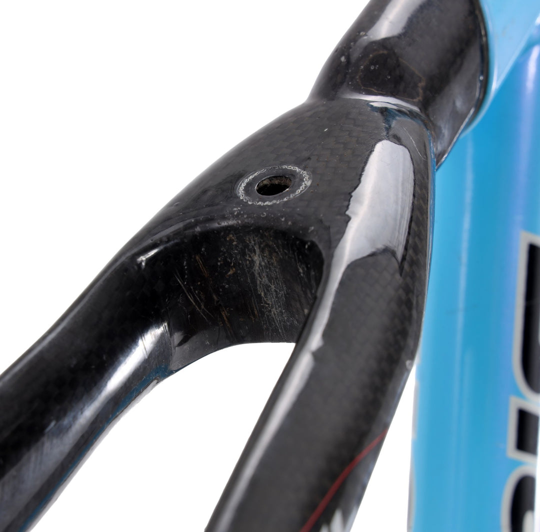 Bianchi Virata Steel Road Bike Frameset 55cm Blue 700c Easton Carbon Rear 2004