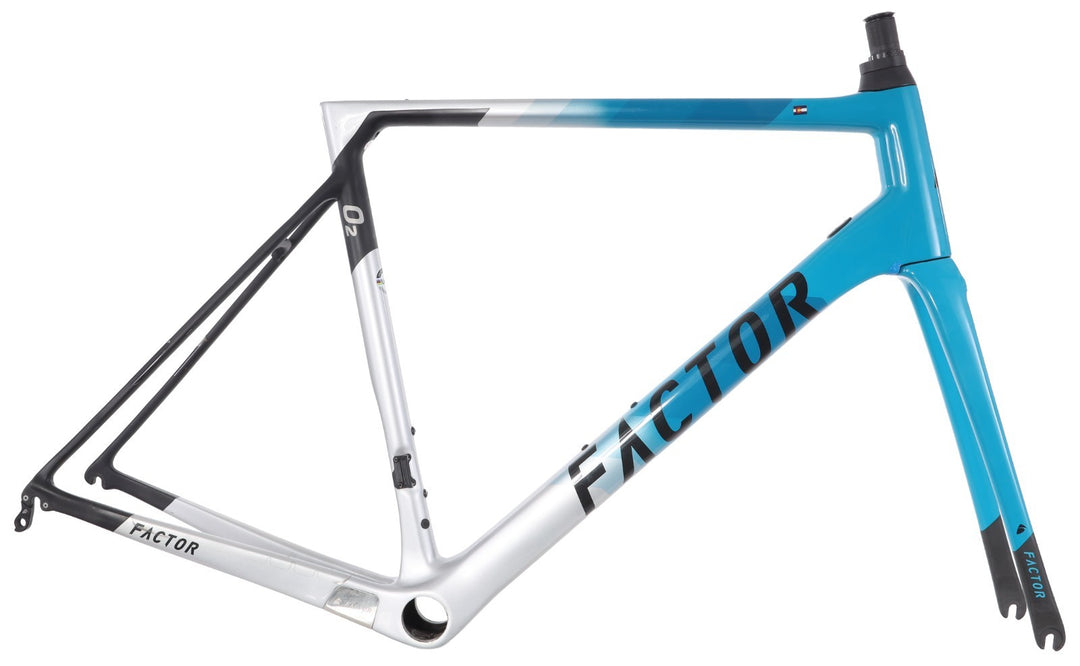 Factor O2 Carbon Road Bike Frameset 56cm Miami Blue 700c QR Rim Brake Race 2020