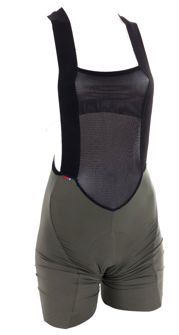Velocio Signature Cycling Bib Short Women XS Green Road Bike Gravel Cycling