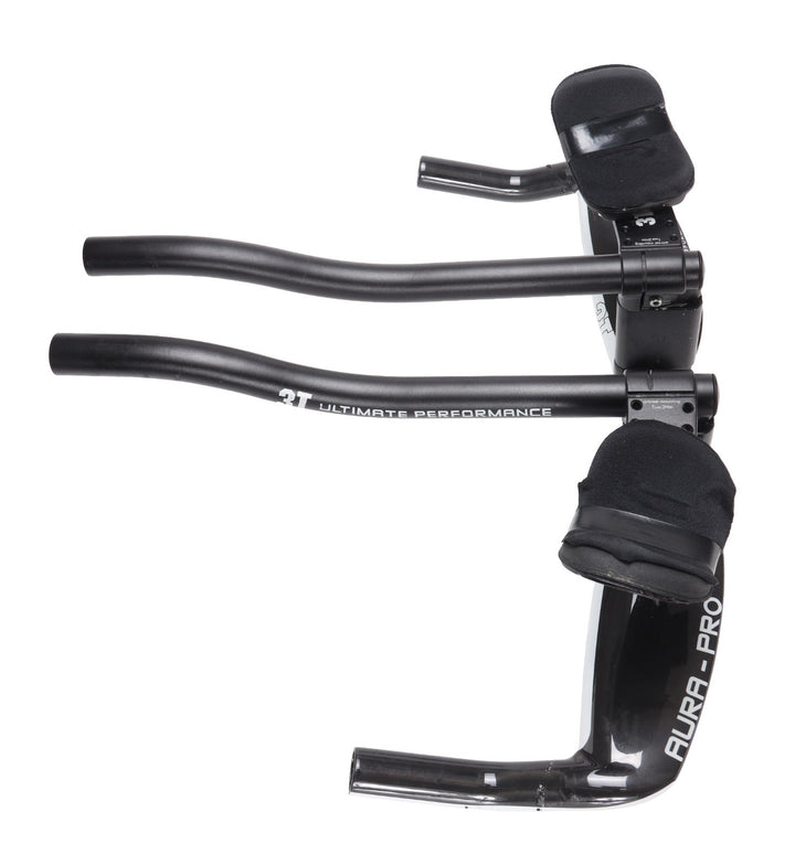 3T Aura Pro Triathlon Bike Carbon Aerobar w/ Extensions 31.8 x 420mm TT Race