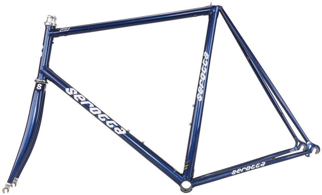 Serotta CSI Steel Road Bike Frameset 60cm Carbon Fork BLUE 700c Record USA Made